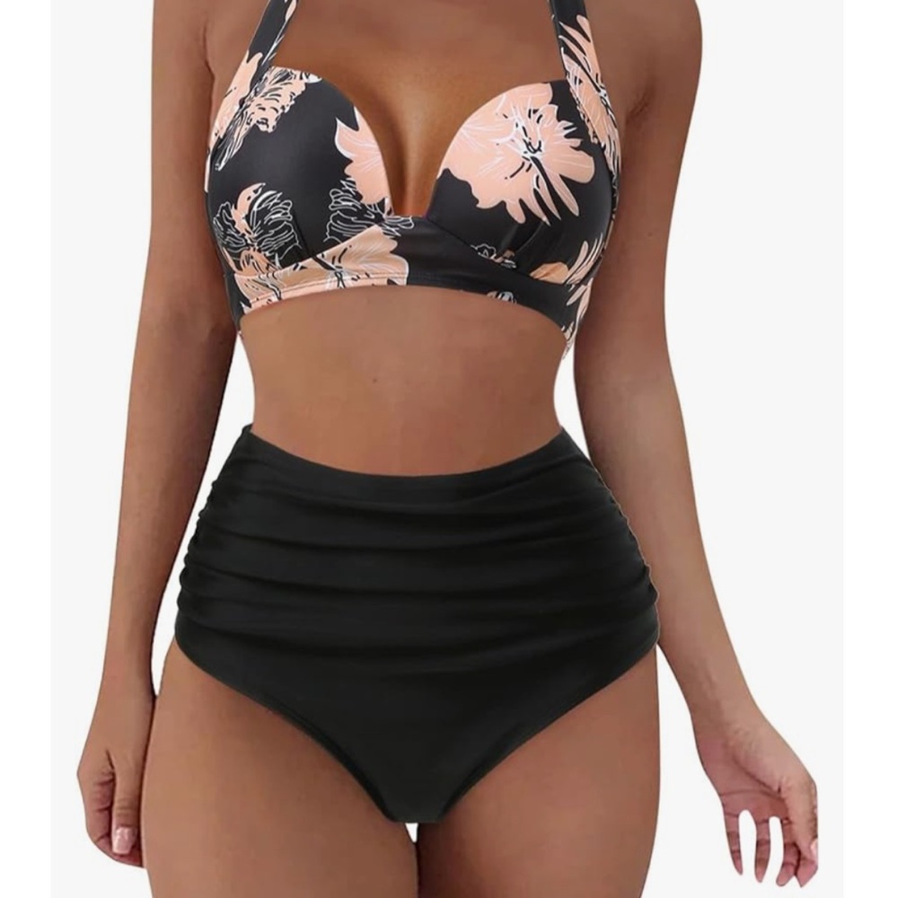 NWOT 2pc Floral Retro Swimsuit